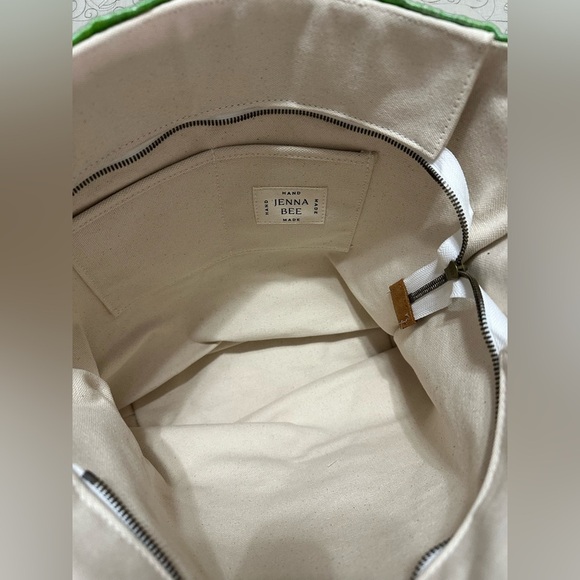 NWT Jenna Bee x Free People Cactus Silk Tote Green - Picture 9 of 11